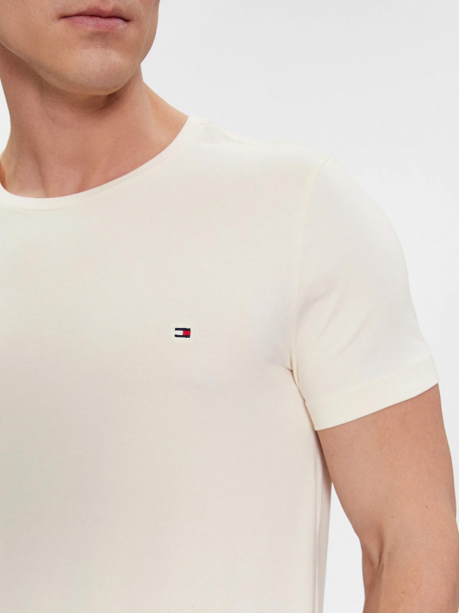 T-shirt stretch slim fit beige homme - Tommy Hilfiger