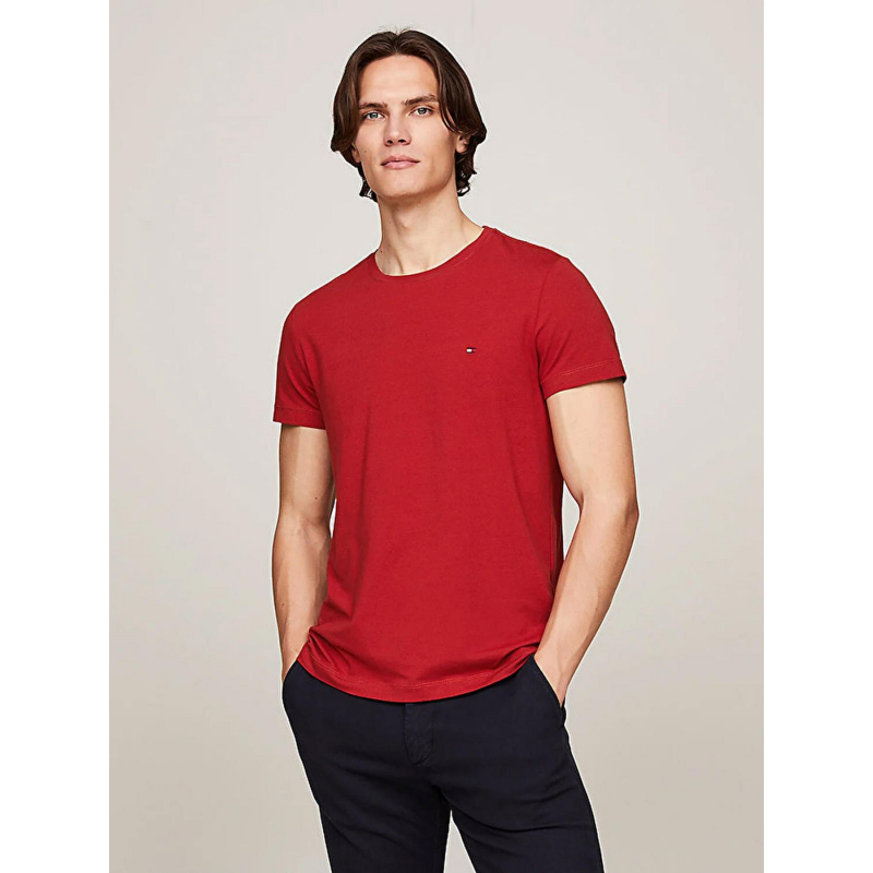 T-shirt stretch slim fit rouge homme- Tommy Hilfiger