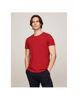 T-shirt stretch slim fit rouge homme- Tommy Hilfiger