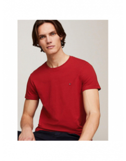 T-shirt stretch slim fit rouge homme- Tommy Hilfiger