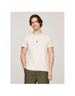 T-shirt logo beige homme - Tommy Hilfiger