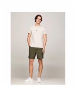 T-shirt logo beige homme - Tommy Hilfiger