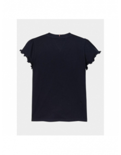 T-shirt flower glitter reg noir enfant - Tommy Hilfiger