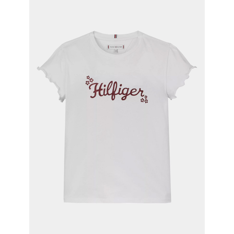 T-shirt flower glitter reg blanc fille | Tommy Hilfiger