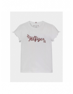 T-shirt flower glitter reg blanc fille | Tommy Hilfiger