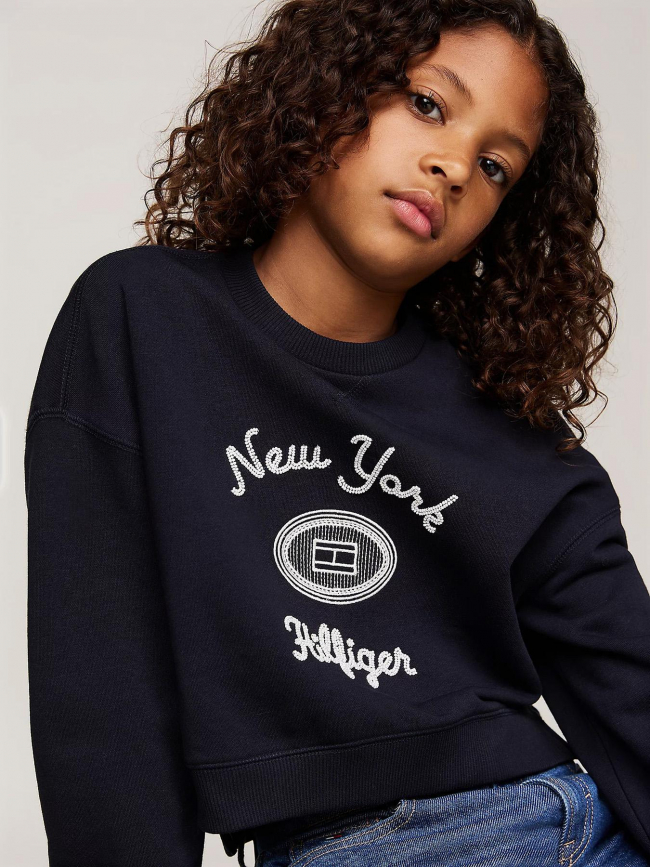 Sweat ny embroide bleu marine enfant - Tommy Hilfiger