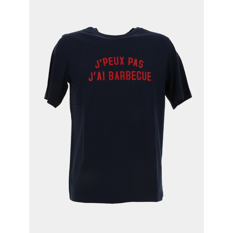 T-shirt j'peux pas j'ai barbecue bleu homme - Jack & Jones