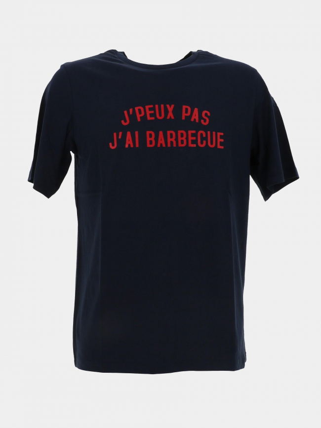 T-shirt j'peux pas j'ai barbecue bleu homme - Jack & Jones