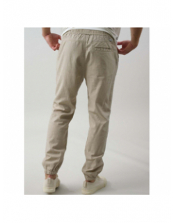 Pantalon en lin mezel beige homme - Deeluxe