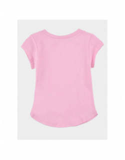 T-shirt logo paillette futura rose fille - Nike