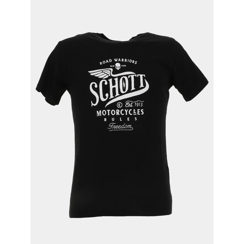 T-shirt sérigraphie logo noir homme - Schott