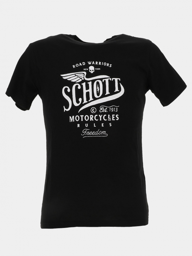 T-shirt sérigraphie logo noir homme - Schott
