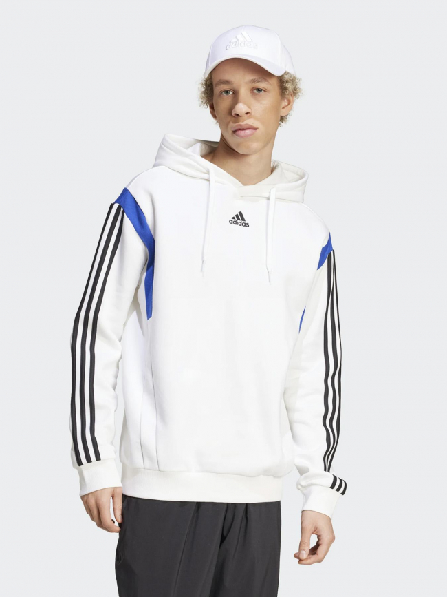 Sweat à capuche cb blanc homme - Adidas