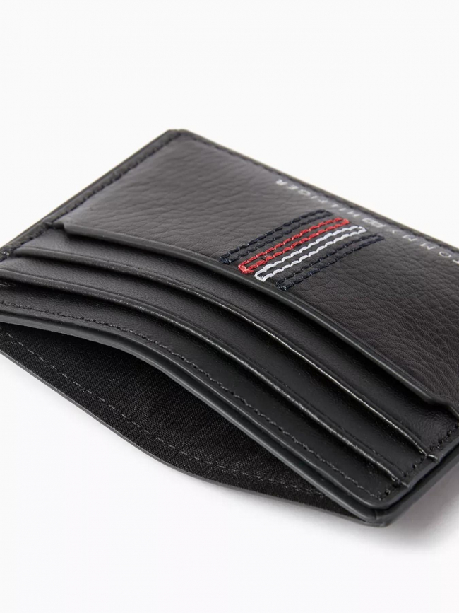 Porte carte en cuir casual noir homme - Tommy Hilfiger