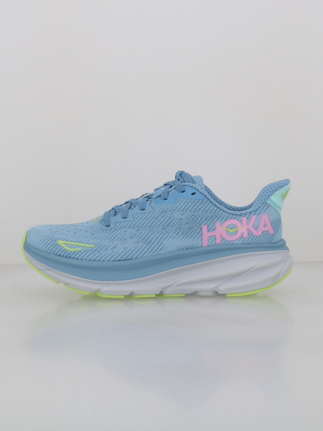 Chaussures de running clifton 9 bleu femme - Hoka