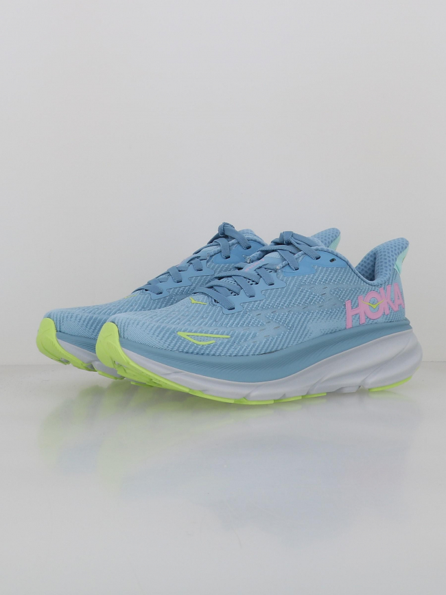 Chaussures de running clifton 9 bleu femme - Hoka