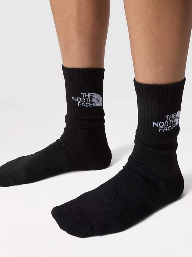 Pack de 3 paires de chaussettes multi sport noir adulte - The North Face