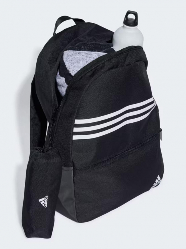 Sac à dos + trousse classic horizontal 3 bandes noir - Adidas