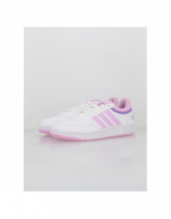 Baskets hoops 3.0 k blanc rose enfant - Adidas