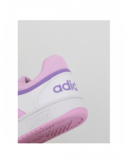 Baskets hoops 3.0 k blanc rose enfant - Adidas