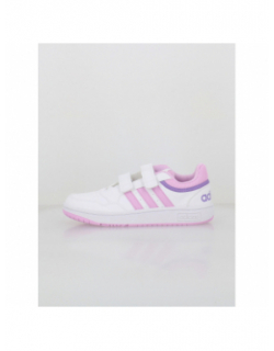 Baskets hoops 3.0 cf blanc rose enfant - Adidas