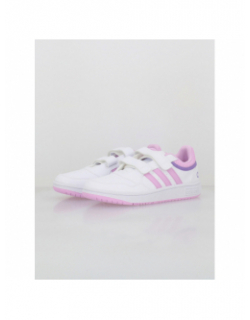 Baskets hoops 3.0 cf blanc rose enfant - Adidas