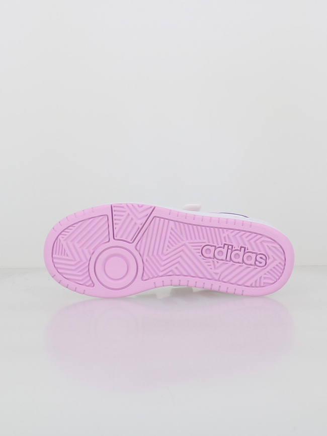 Baskets hoops 3.0 cf blanc rose enfant - Adidas