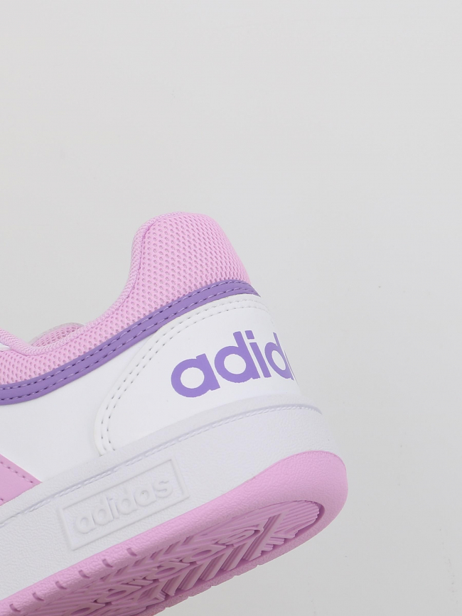 Baskets hoops 3.0 cf blanc rose enfant - Adidas