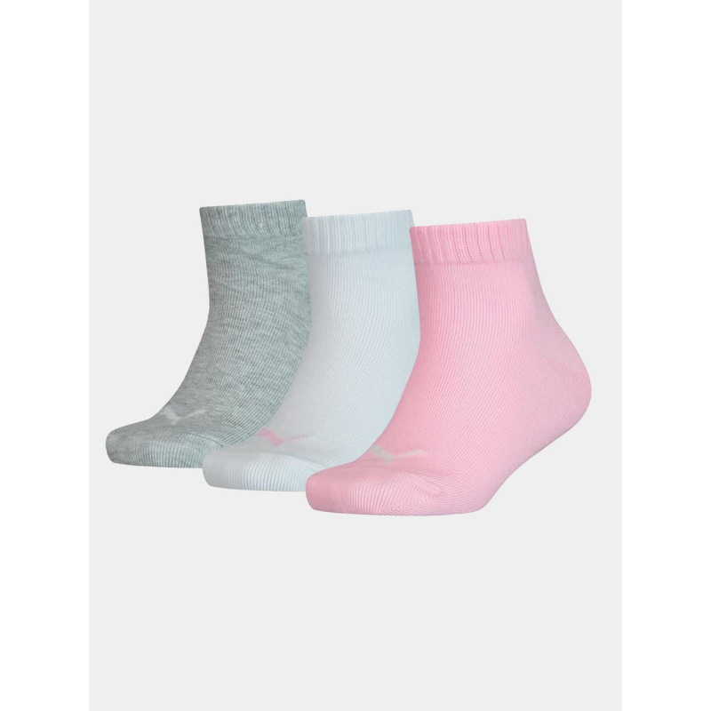 Pack de 3 paires de chaussettes quarter multicolore enfant - Puma