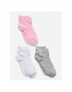 Pack de 3 paires de chaussettes quarter multicolore enfant - Puma