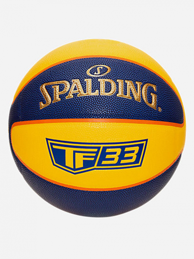 Ballon de basketball tf-33 gold taille 6 jaune bleu - Spalding