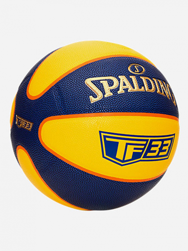 Ballon de basketball tf-33 gold taille 6 jaune bleu - Spalding