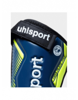 Protège tibias plate pro bleu et jaune fluo - Uhlsport