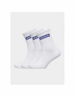 Pack de 3 paires de chaussettes blue logo blanc homme - Hugo