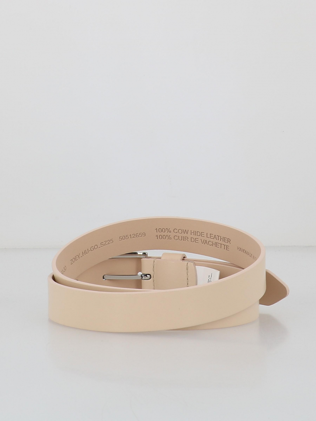 Ceinture en cuir zoey beige femme - Hugo