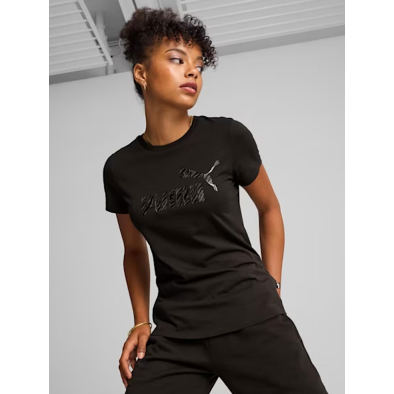 T-shirt essential logo animal noir femme - Puma