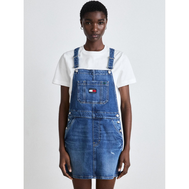 Robe salopette en jean dungaree bleu femme Tommy Jeans wimod