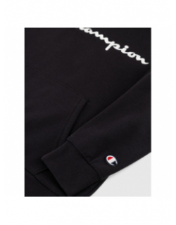 Sweat à capuche logo brodé noir enfant - Champion