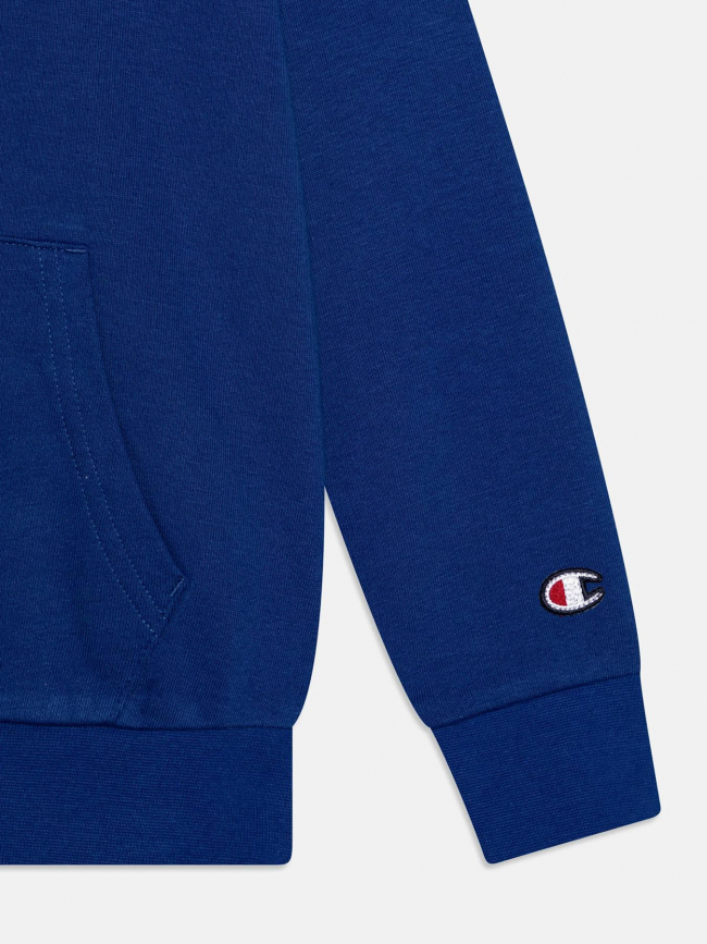 Sweat à capuche petit logo brodé bleu marine enfant - Champion