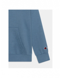 Sweat à capuche petit logo brodé bleu enfant - Champion