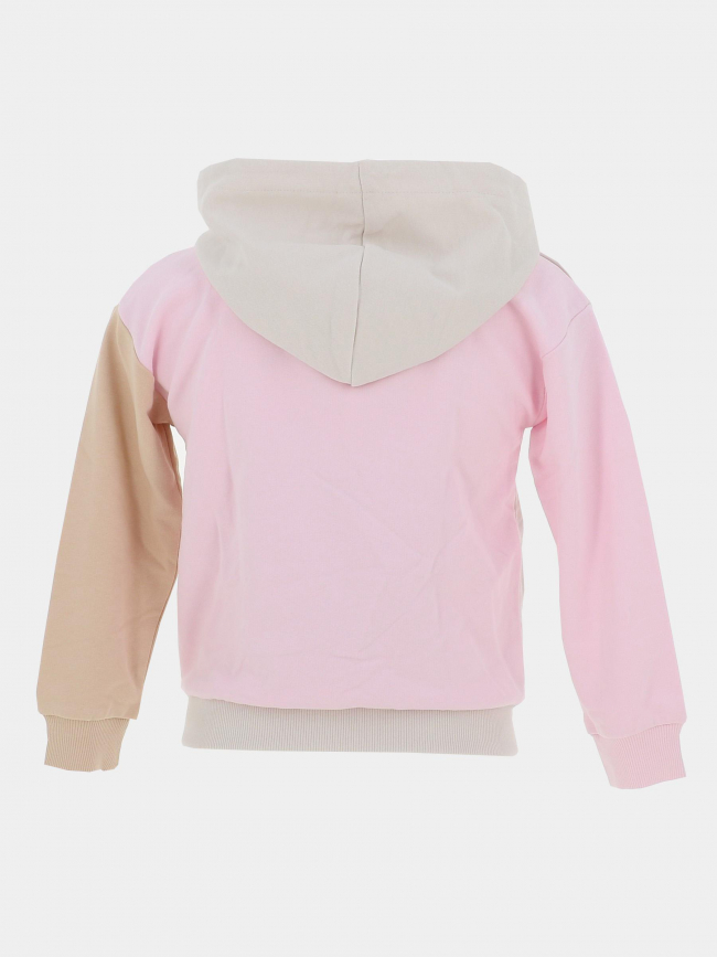 Sweat à capuche active top rose beige fille - Guess