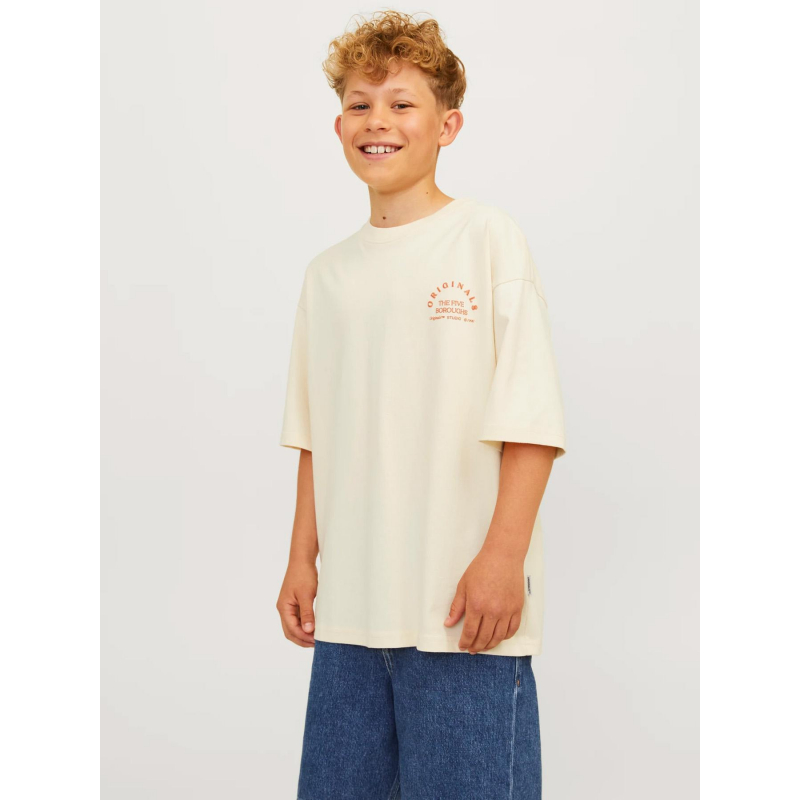 T-shirt brooklyn back beige enfant - Jack & Jones