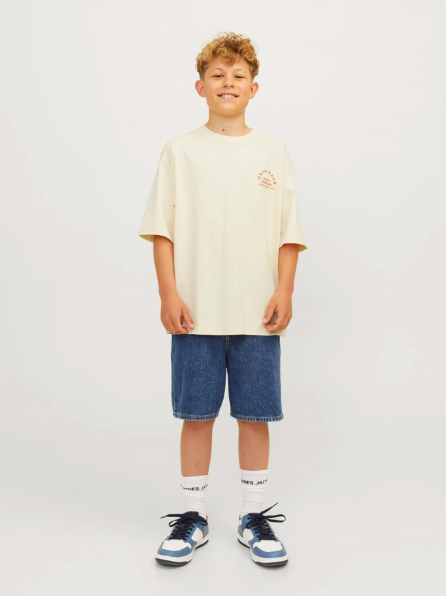 T-shirt brooklyn back beige enfant - Jack & Jones