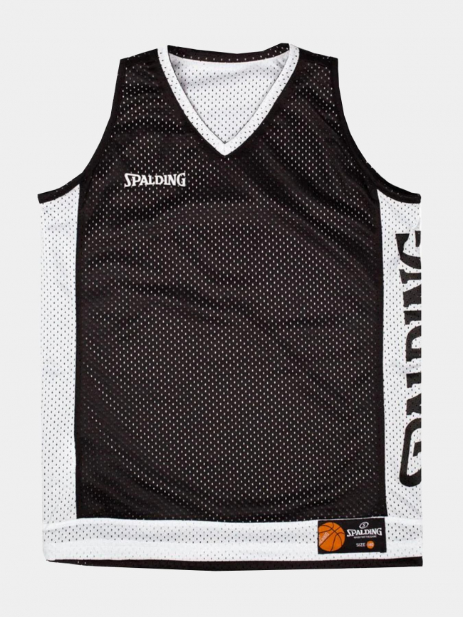 Maillot de basketball réversible blanc noir enfant - Spalding
