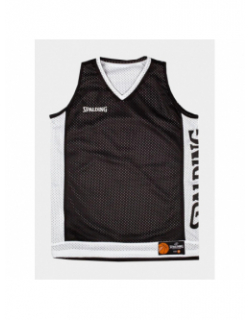 Maillot de basketball réversible blanc noir enfant - Spalding