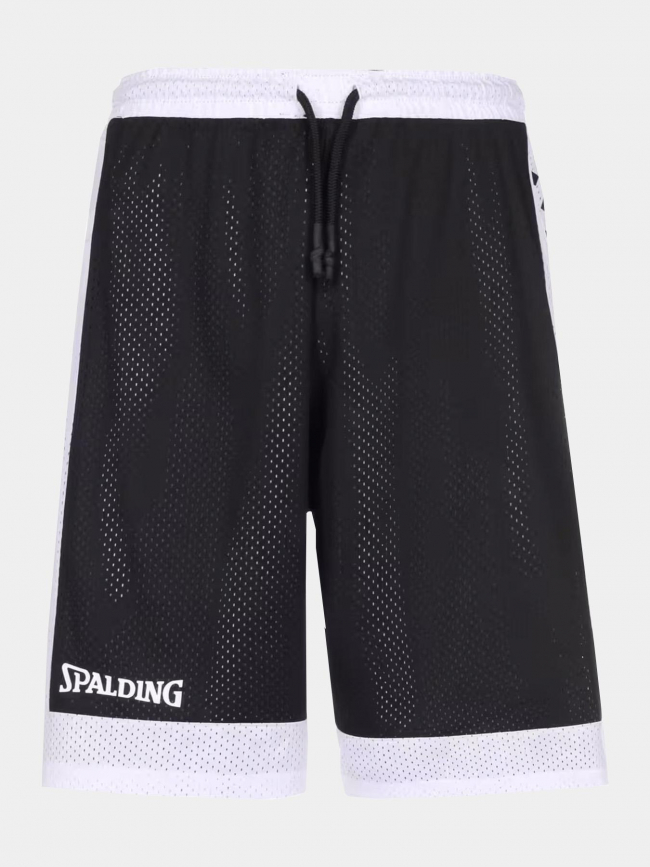 Short de basketball réversible blanc noir enfant - Spalding