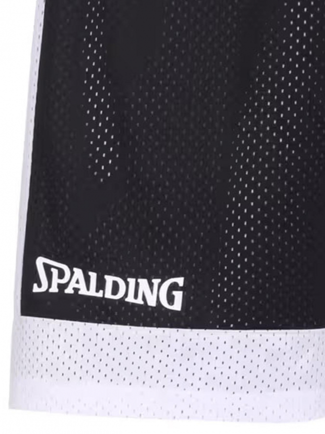 Short de basketball réversible blanc noir enfant - Spalding