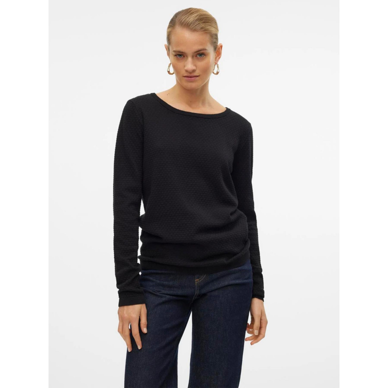 Pull texturé care noir femme - Vero Moda