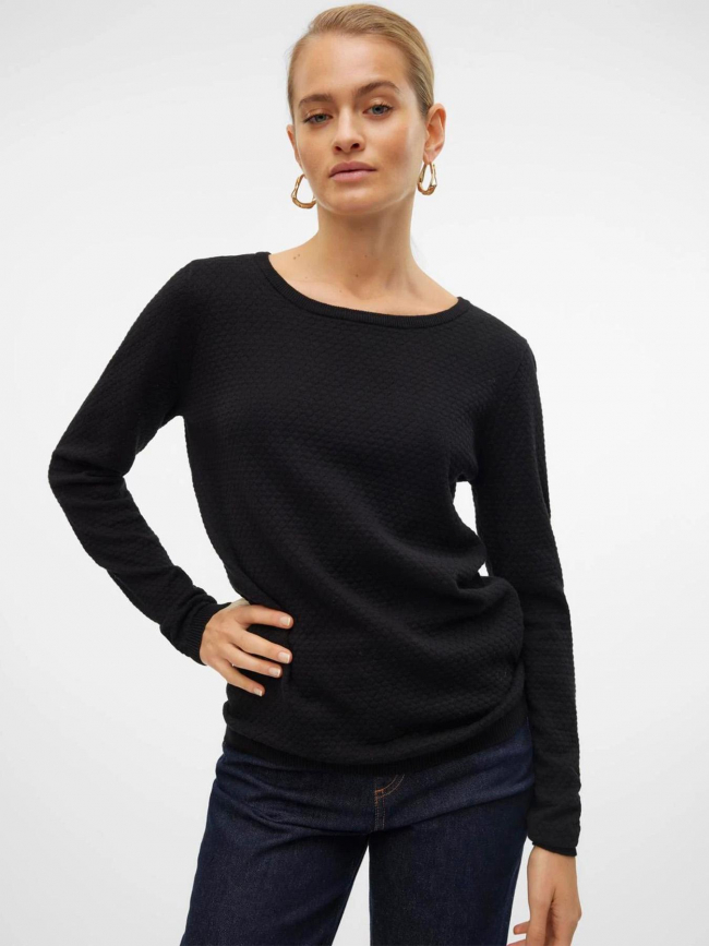 Pull texturé care noir femme - Vero Moda