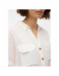 Chemisier manches courtes bumpy blanc femme - Vero Moda